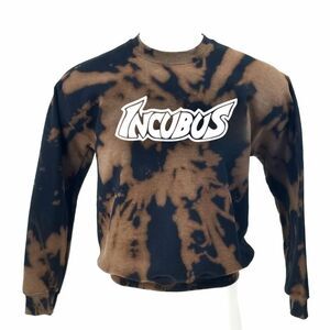 INCUBUS Rock Band Acid Washed Pullover Crewneck Sweatshirt - y2k hip hop rap tee